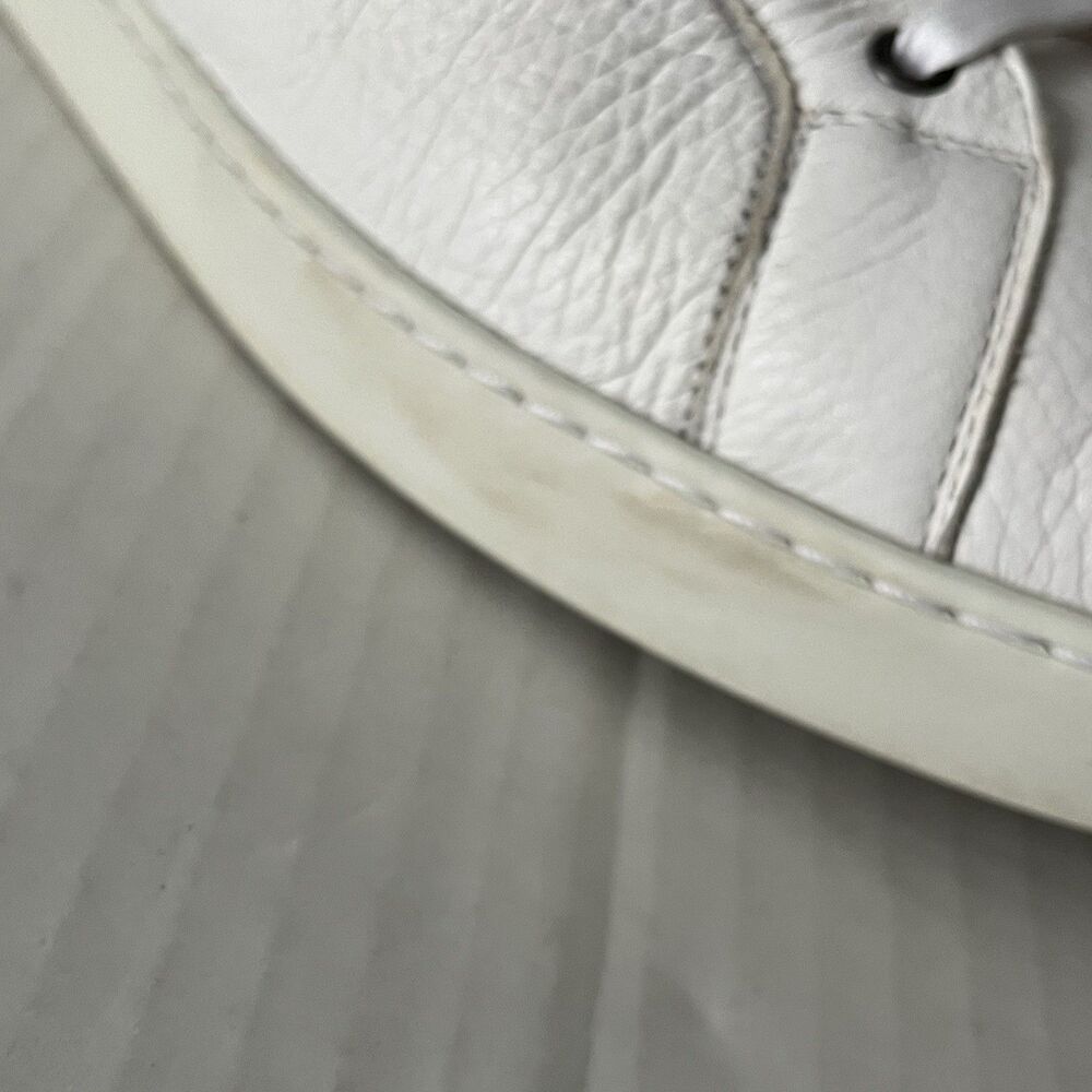 Magnanni Leve Mens Size 11 White Leather Sneakers Low Top Lace Up Casual Shoes - Picture 15 of 15